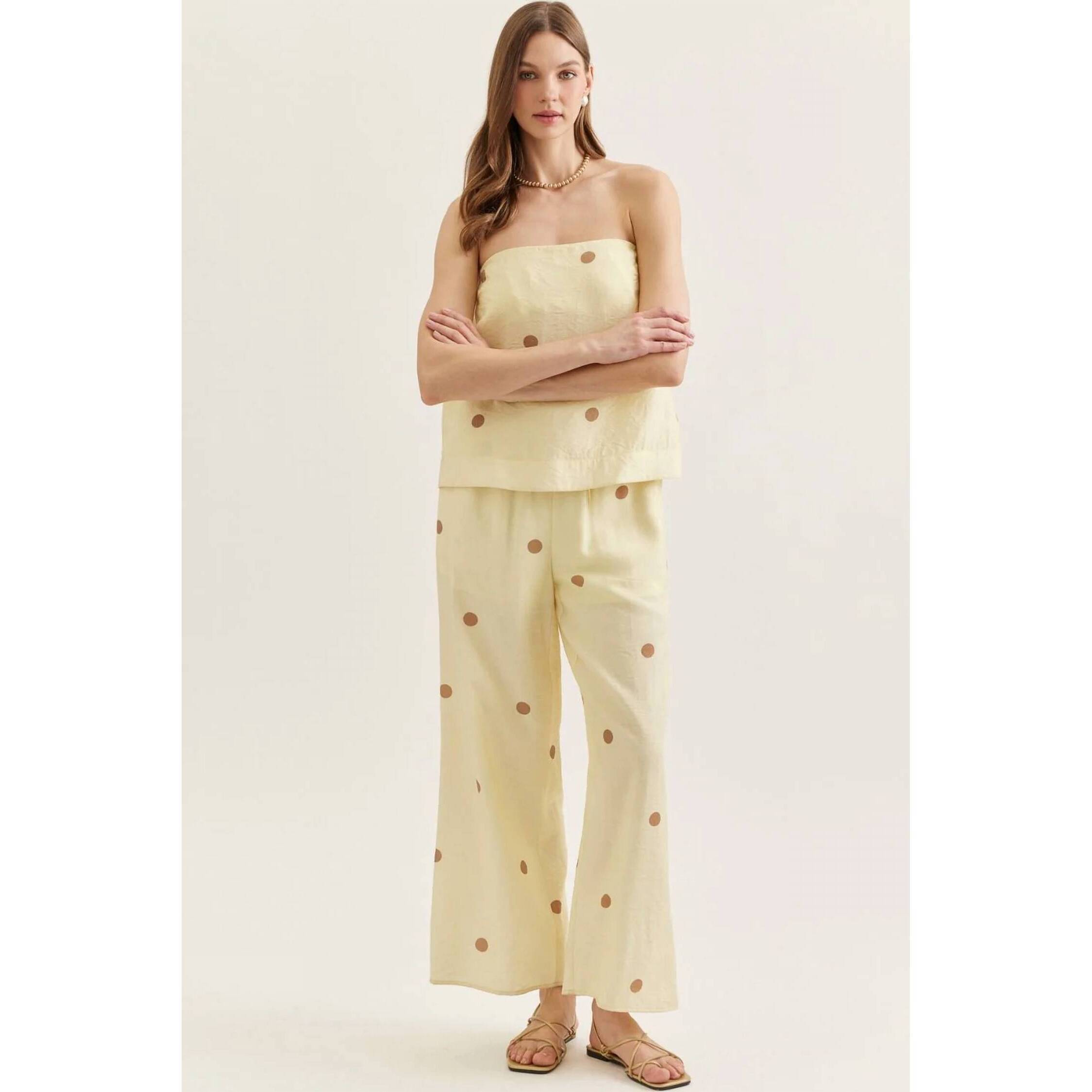 New Entro Sarah Two-Piece Set In Yellow